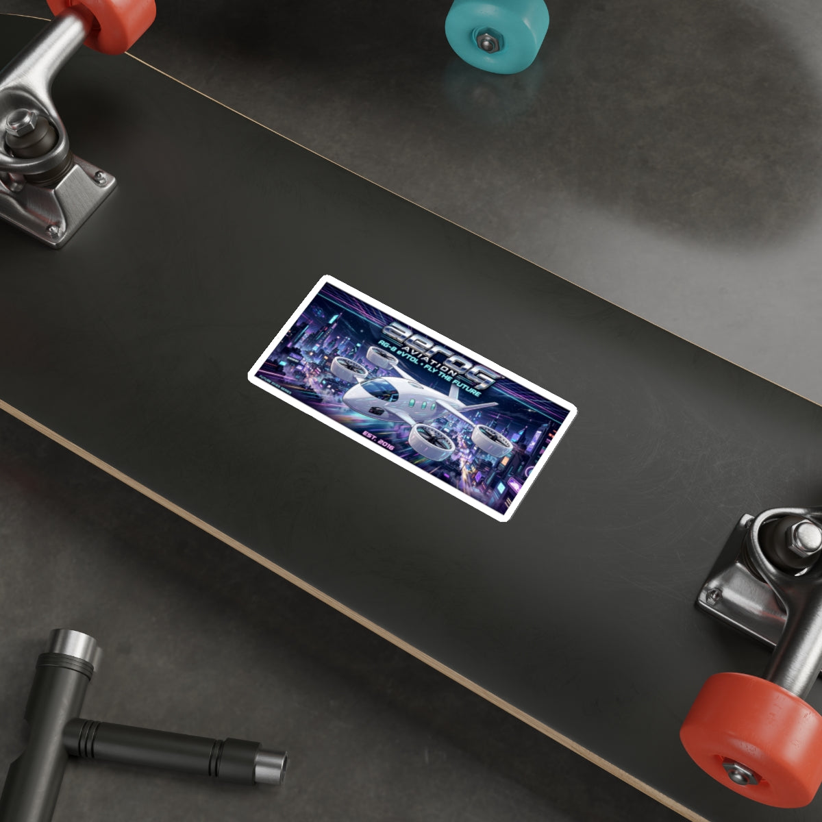aeroG Future Skies Sticker - Neon City, view 11