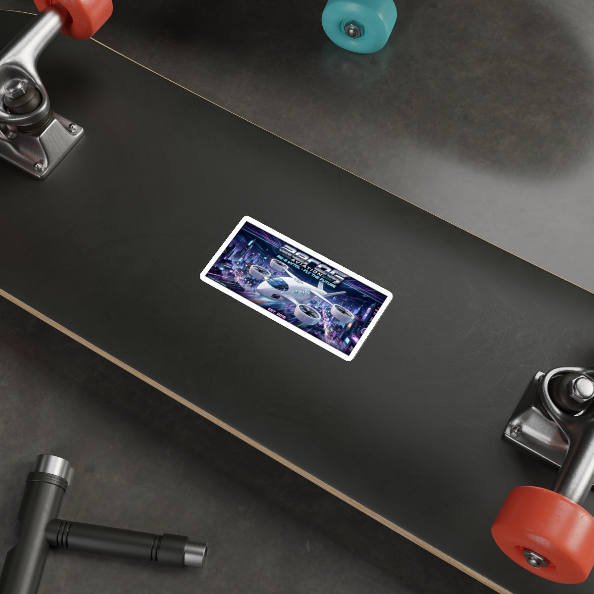 aeroG Future Skies Sticker - Neon City, view 8