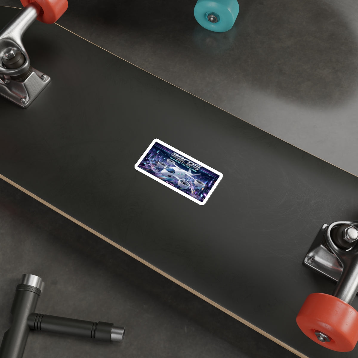 aeroG Future Skies Sticker - Neon City, view 5