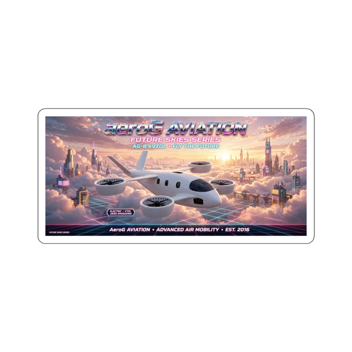aeroG Future Skies Sticker - Cloud City, view 3