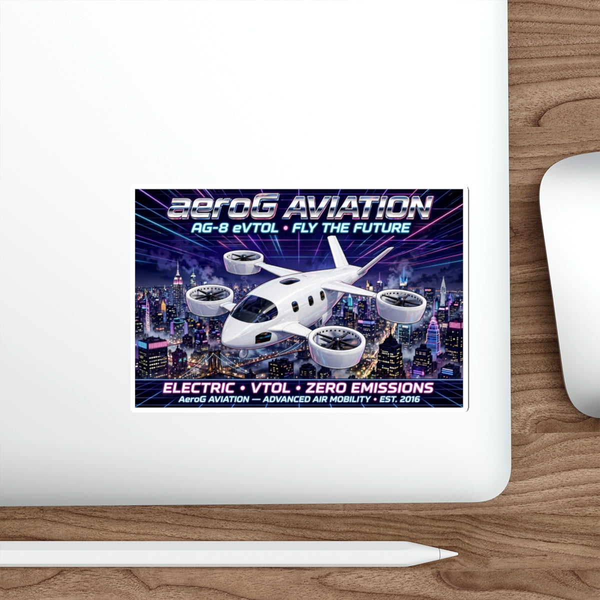 aeroG Future Skies Sticker - NYC Night, view 10