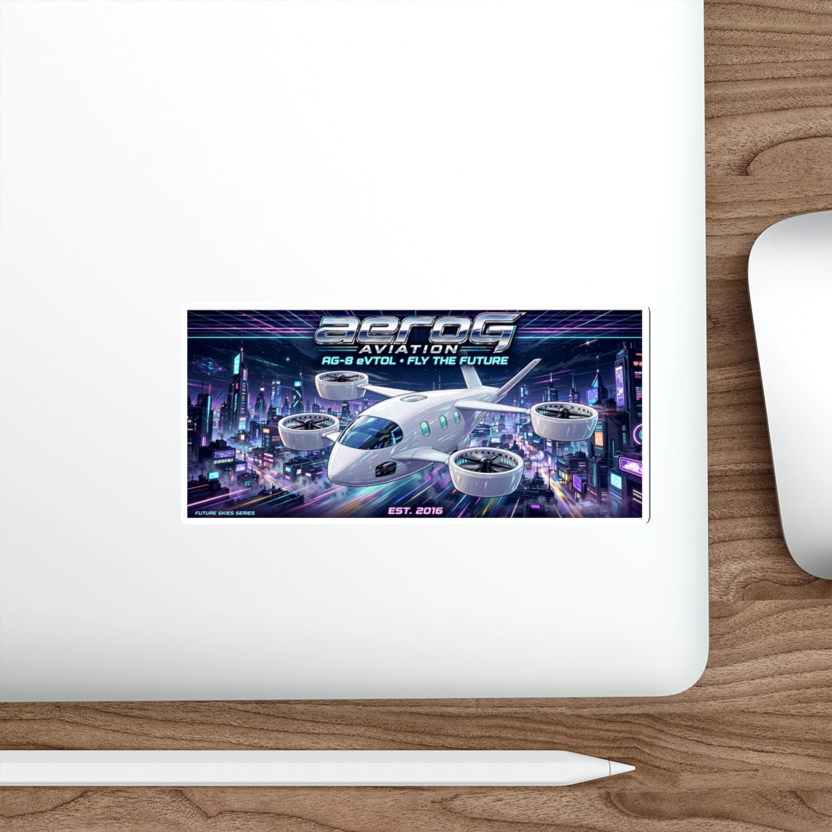 aeroG Future Skies Sticker - Neon City, view 10