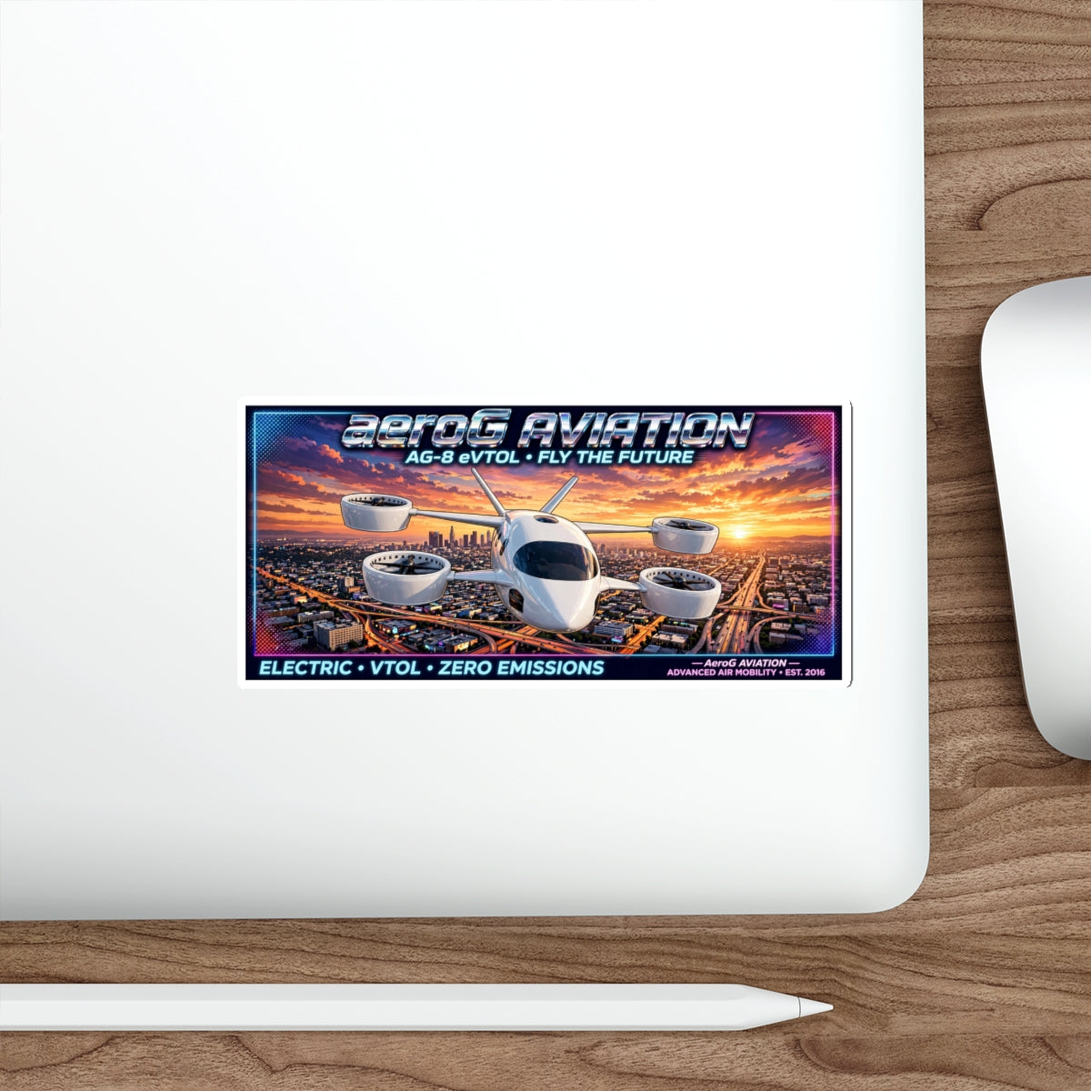 aeroG Future Skies Sticker - LA Sunset, view 10
