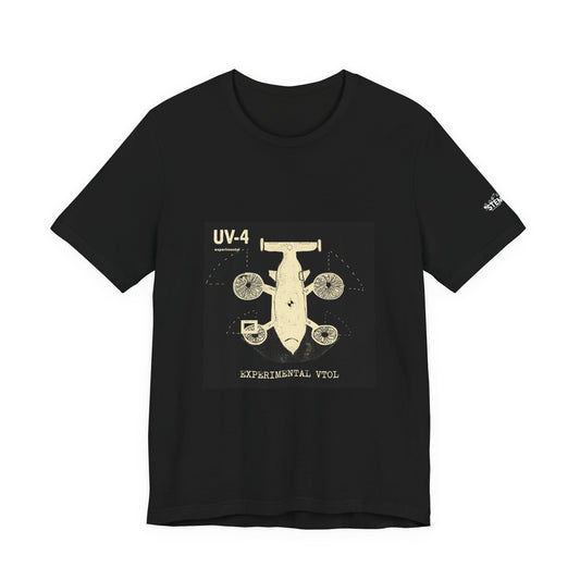 aeroG UV-4 experimental eVTOL schematic tee in black