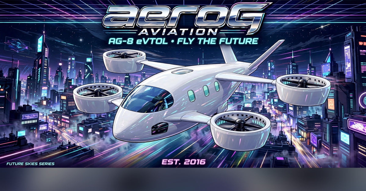 Neon City aeroG Future Skies poster artwork detail