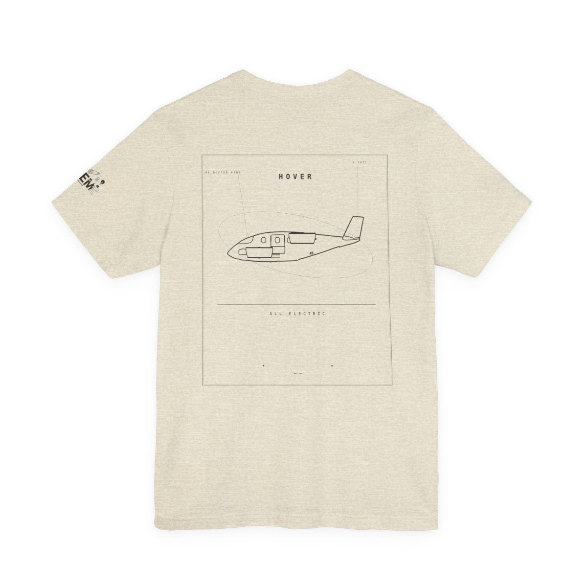 aeroG HOVER Tee - heather-prism-natural